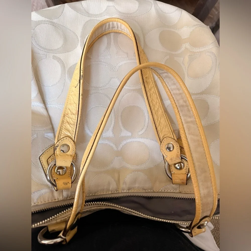 Coach Poppy Limited Edition Signature Sateen Glam Tote Bag - Picture 9 of 12
